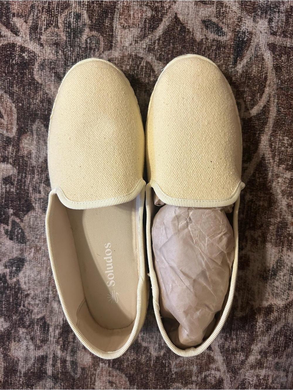 Soludos Women's Venetian cream Canvas Slip-On Espadrilles NWT